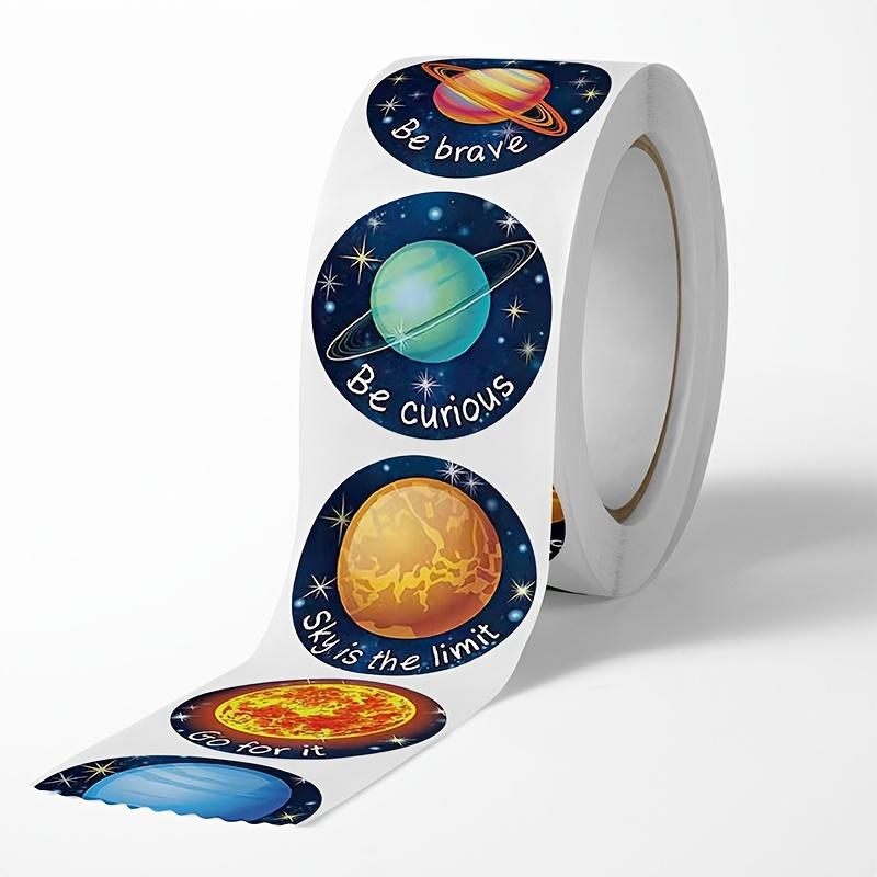 500pcs Solar System Reward Stickers Realistic Planet Outer Space with Astronauts, Comet, The Moon School