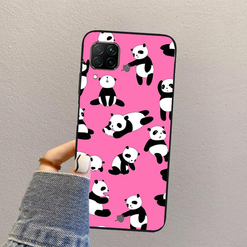 Panda Animal For Huawei Nova Y73 Y72 Y61 Y91 Y70 Y60 Y90 12s 12i 11i 8i 9 10 SE P30 P40 Lite P60 Pro Case