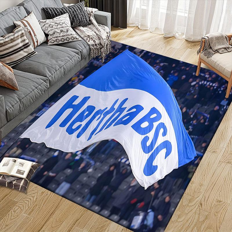Hertha Flannel Printed Carpet, Home Sofa Decoration for Living Room & Bedroom, Non‑Slip Play Flannel Floor Mat for Game Room