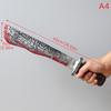 Decorative Bloody Axe Realistic Looking Plastic Halloween Fake Machetes Statue Sickle Knife Horror Cosplay Arm Prop For Home