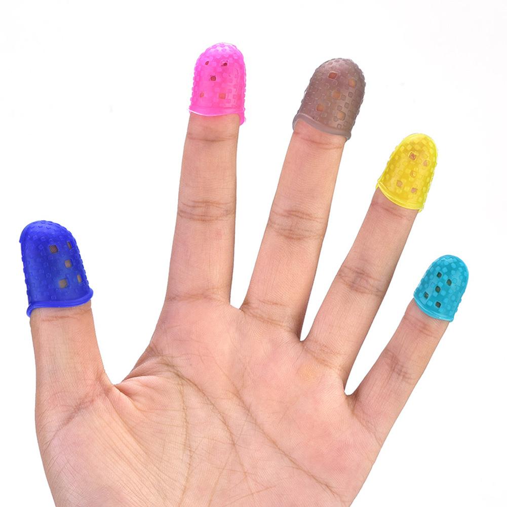 Silicone Rubber Fingertip Protectors Fingerstall And Guitar Finger Picks