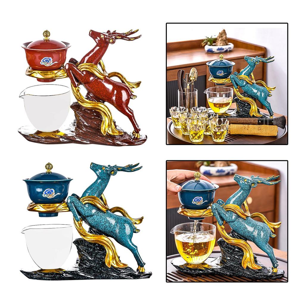 Utsökt Glas Tekanna med Sil Hällkanna Tekopp Ren Dekoration Prydnad