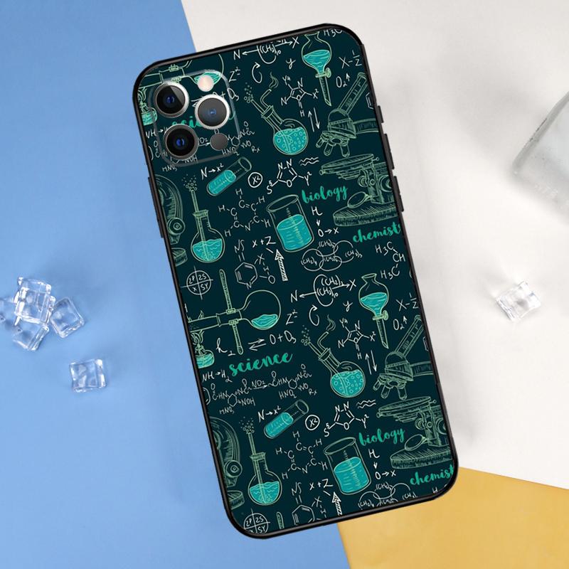 Biology and Chemistry Phone Case For iPhone 16 Pro Max 12 13 Mini 11 14 15 Pro Max XR 16 15 Plus 16e Cover Shell