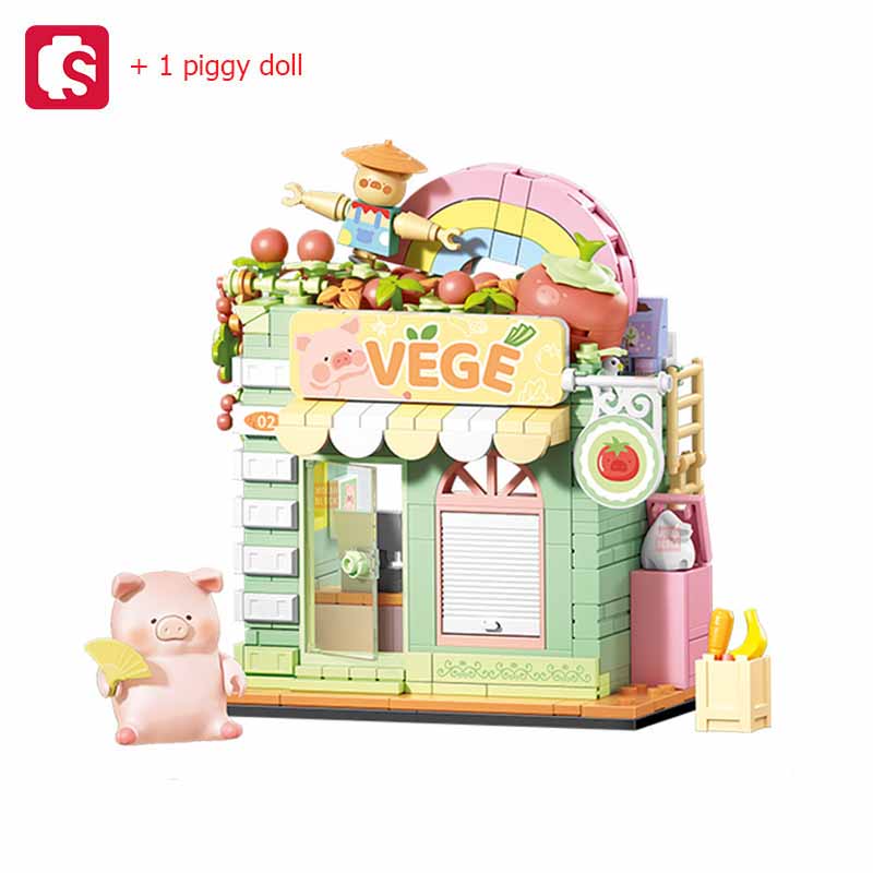 

SEMBO City Streetscape Blocks Shop Architecture Assemblage Construction Bricks MOC Romantic Home Deco Children Playthings Gift Idea ideal for no box