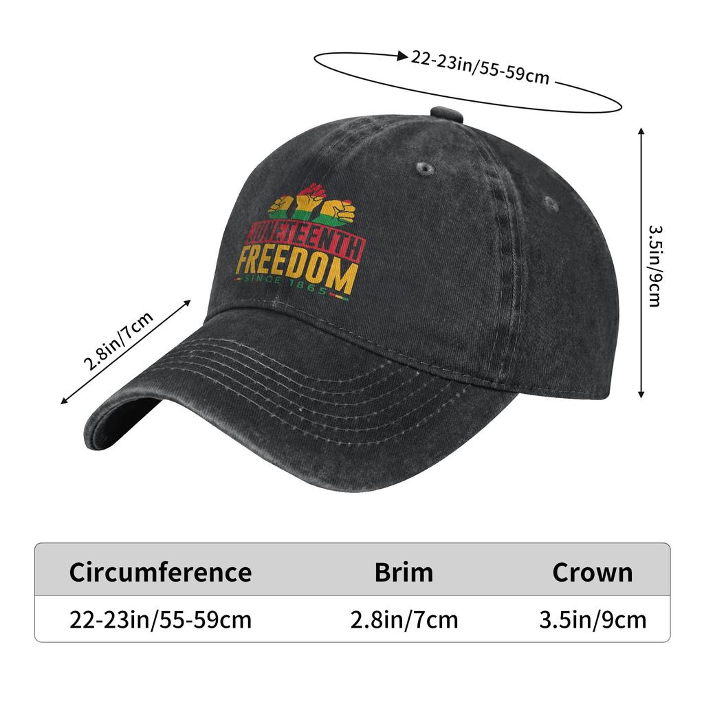Junteenth Freedom Since Baseball Caps Merch For Unisex Adjustable Trucker Hats