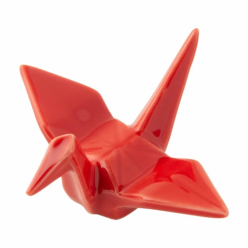 

TAMAKI Chopstick Rest, Folding Crane, Red, 5 x 6 x 3.1 cm, Made in Japan, T-753361