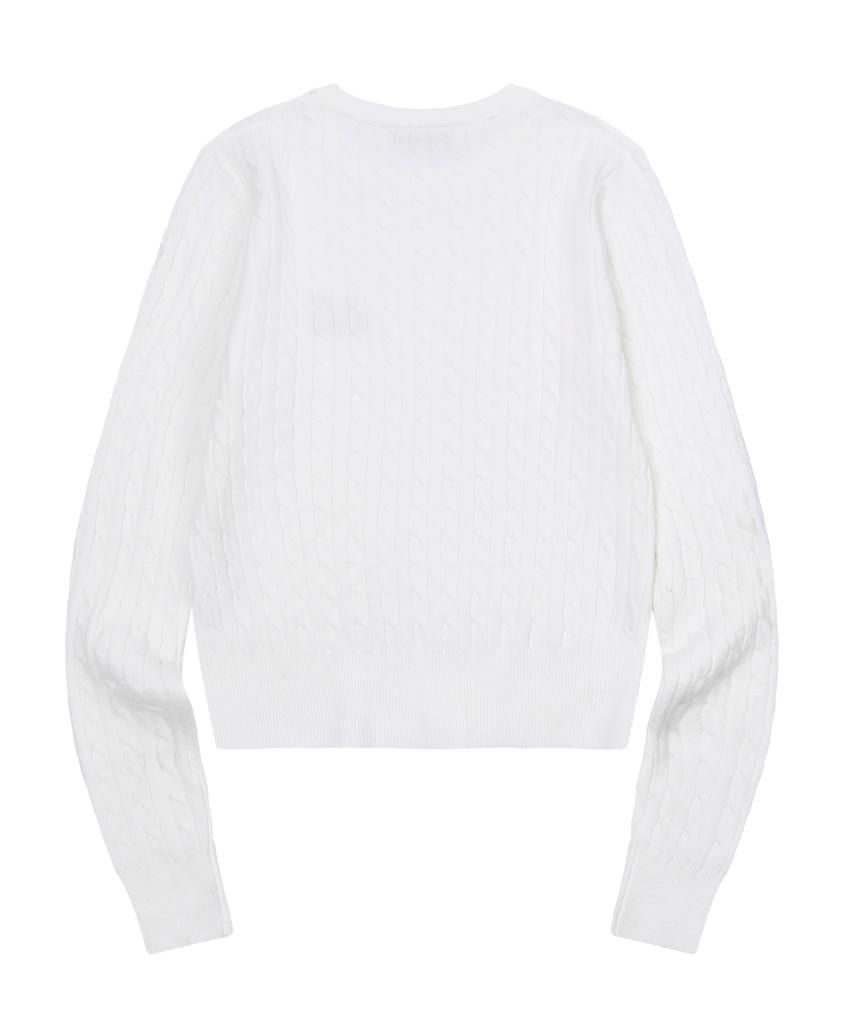 Mucent Jimmy Round Neck Crop Cable Knit (7 Colors)