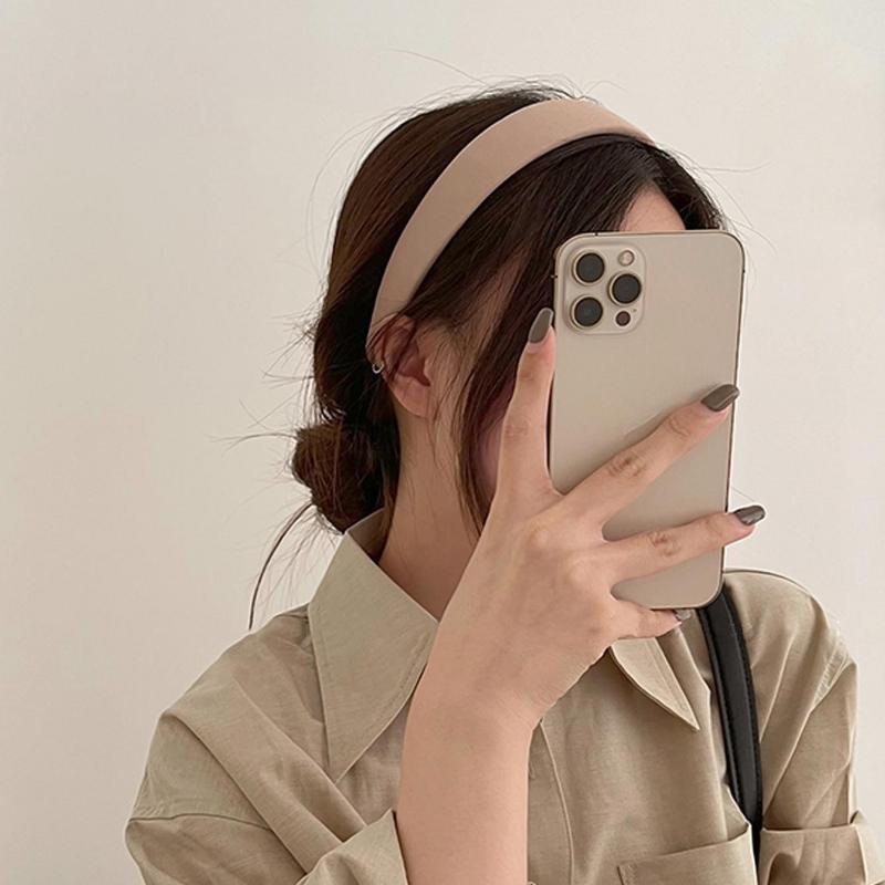 38cm/14.96in Circumference Women's Vintage Elegant Solid Color Headbands, Fashion Versatile Hair Accessories Suitable For Daily Wear, Washing Face