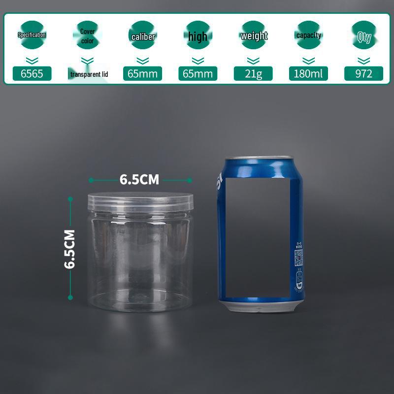 Transparent PET Airtight Plastic Snack Jar