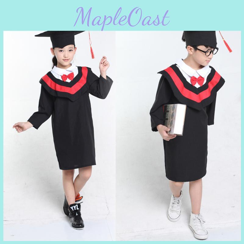 Doctoral Master Graduation Gown With Polyester Fiber Material For Childrens Show Use