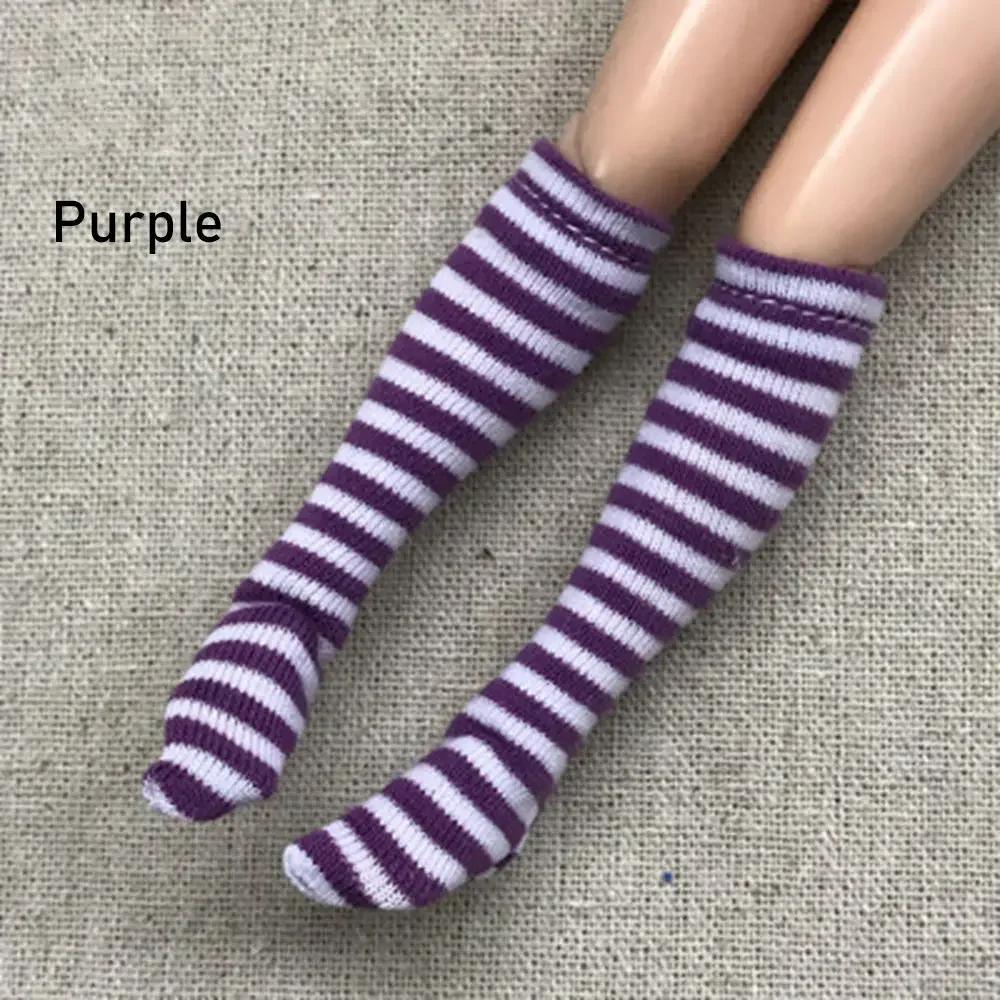 1Pair 2020 New Fashion Stripe Socks for 1/6 Doll Stocking Baby Girls Christmas Gift Toys DIY Doll Clothes Accessories Decor