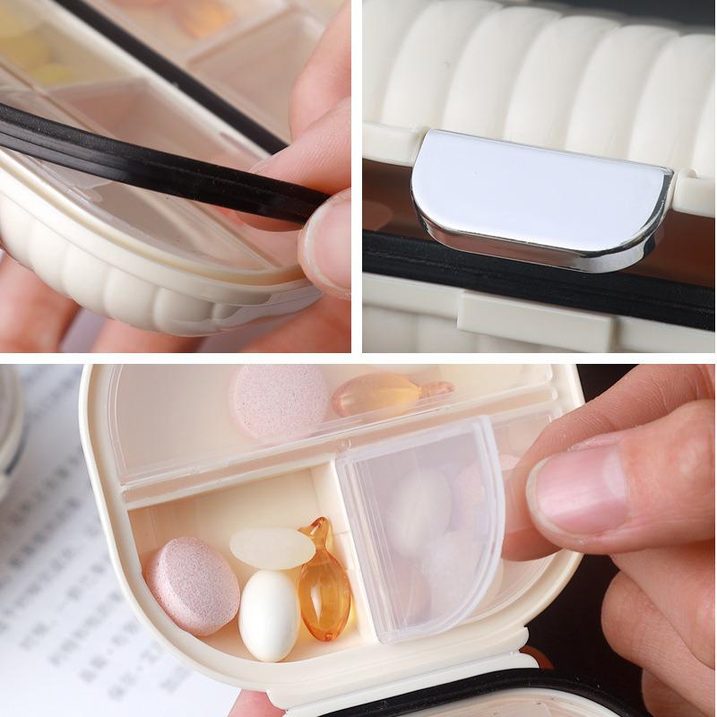 Compact Waterproof 7-Day Pill Box with Three Daily Compartments