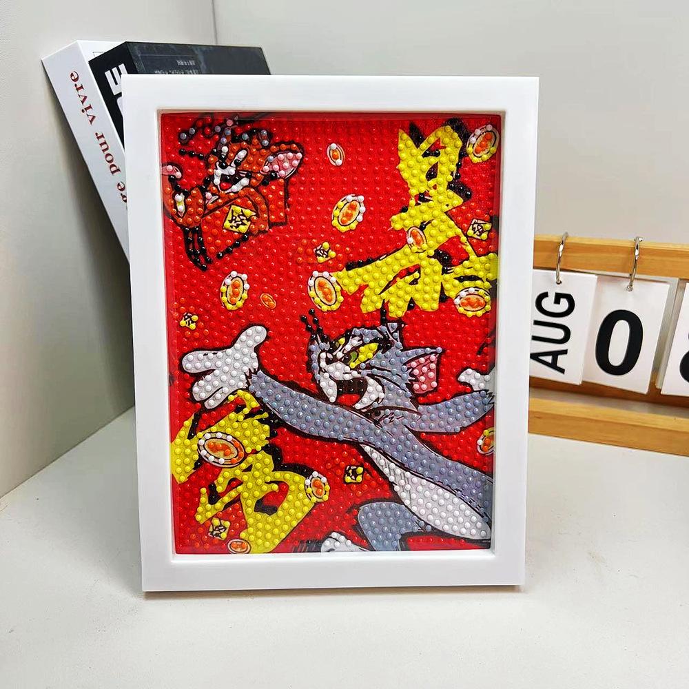 17 * 22Cm Cartoon Diamond Painting Children'S Puzzle Handmade Diy Year Of The Horse Living Room Sticker Decorative Painting