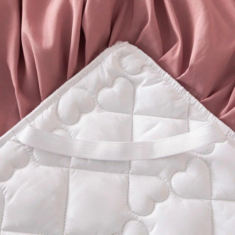 Luxury Cotton Lace Bed Skirt Bedspread Thick Removable Bed Skirt Style Bed Sheets Embroidery Cotton European-style Bed Spreads