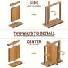 360° Rotation Heavy Duty Pivot Hinge,Stainless Steel Hidden Door Hinges,Invisible Pivot Door Hardware for Secret Doors Bookshelf