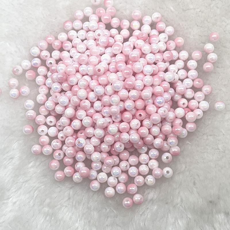 6mm 8mm 10mm Round Acrylic Pearl Beads Loose Spacer Beads for Jewelry Making DIY Bracelet Necklace Pendant Earrings