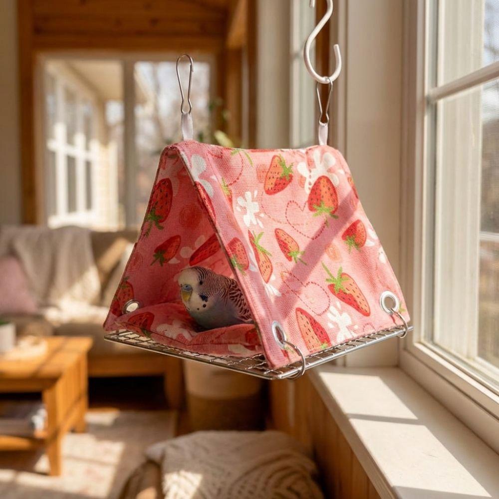 Hanging Parrot Hammock Bed Breathable Summer Tent Hut Removable Bird Cage Hammock  Bird Play