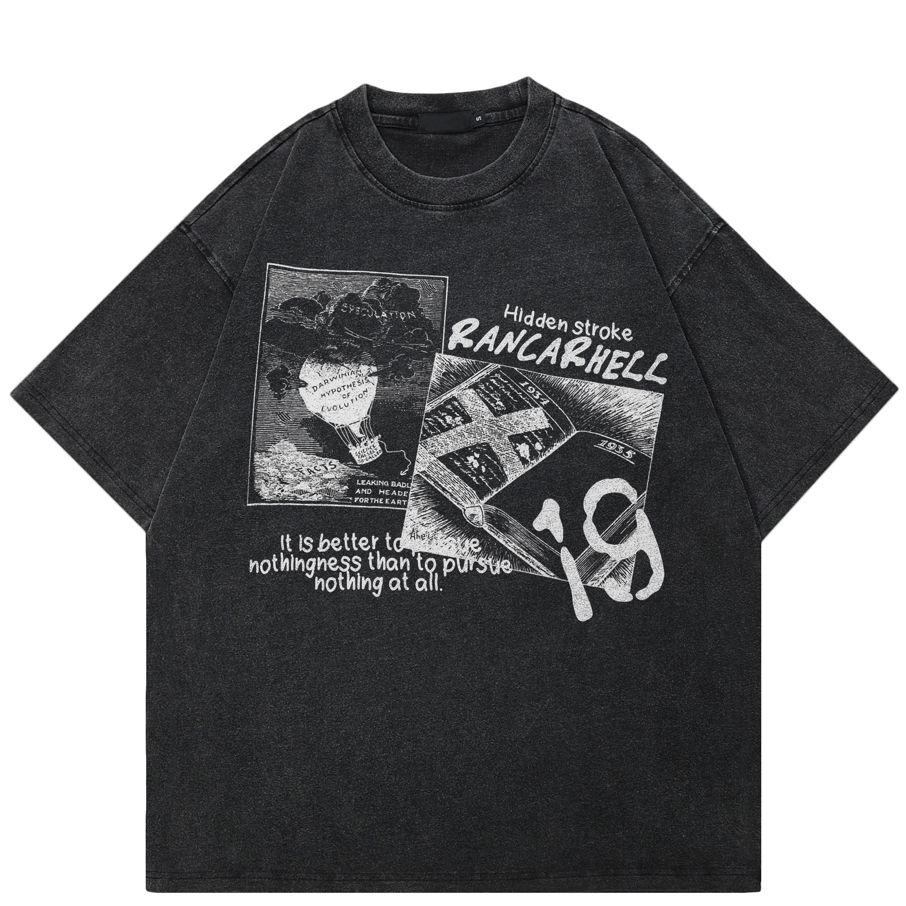 

Уличная футболка унисекс с винтажным граффити и граффити 2024 года