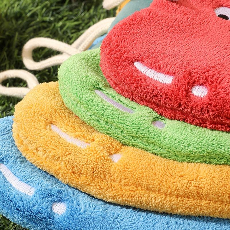 Quickly dry Absorbent Hand Towel Thickened Fleece Component Soft Contact Hanging Loop For Home Use