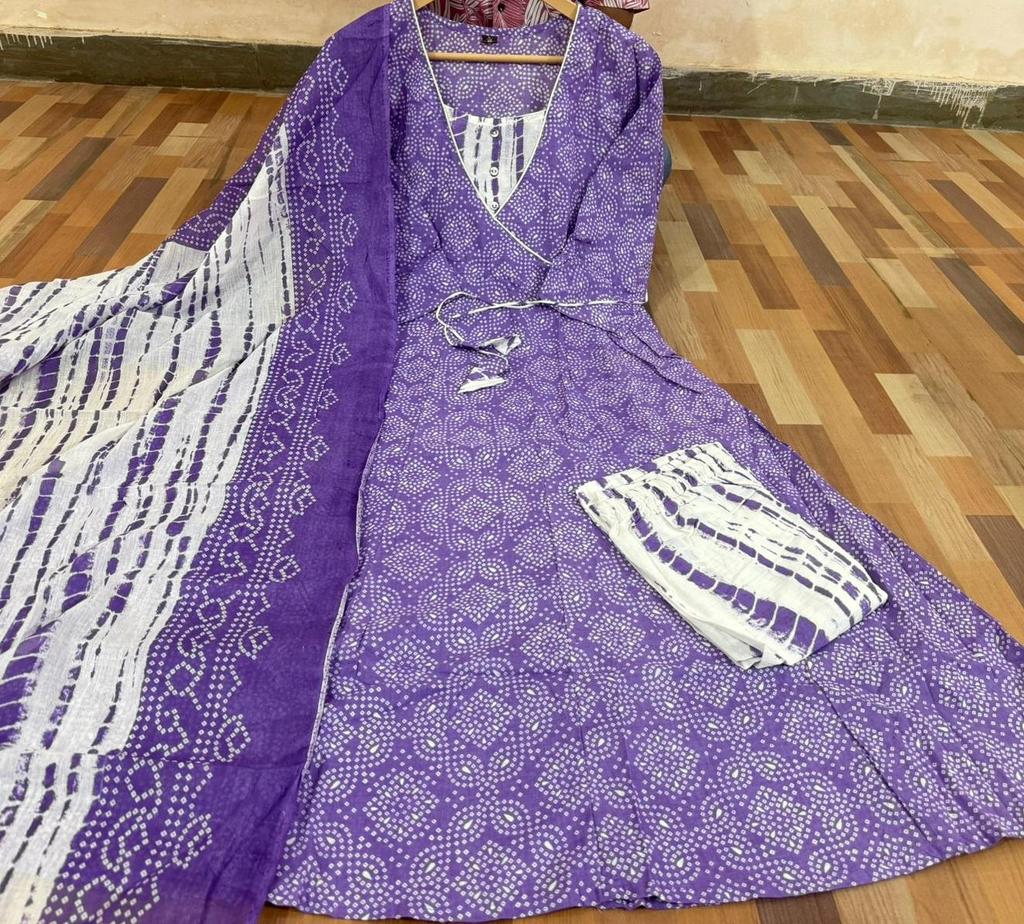 Women Designer Anarkali Kurta Pant Dupatta Set Indian Bollywood Top Tunic Kurti Salwar Suit