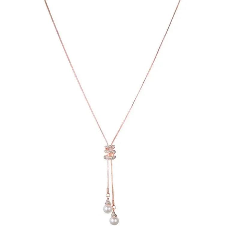 1 Piece Long Necklace Sweater Chain Circles Vintage Accessary