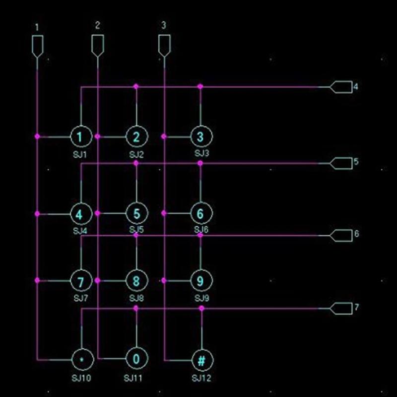 3x4 Matrixes Array 12 Key Button Keypad Keyboard Module for Electronic DIY 12 Key MCU Membranes Button Keypad