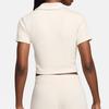 Nike Solid Color Slim Fit Short Sleeve Polo Shirt Women Tops White DV7884-104