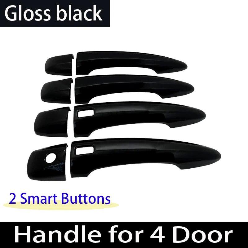 Styling Chrome Gloss Black For Nissan Sentra Sylphy B18    Carbon Fiber Exterior Door Handle Sticker Car Accessories