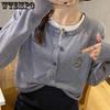 Women's Long Sleeved Sweater for Outerwear Women's Knitted Cardigan Spring and Autumn Knitted Thin Jacket