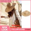 French Sunflower Leaf Bohemian Western Cowboy Straw Hats for Women Vacation Beach Summer Vacation Jazz Panama Sun Caps