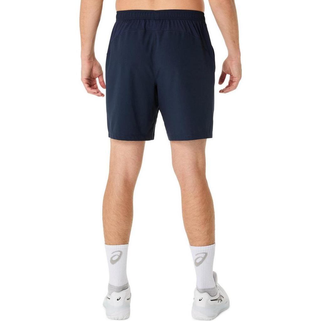 Asics Tennis Serie Schnelltrocknend Atmungsaktiv Leicht Dehnbar Logo Sportshorts Herren shorts Dunkelblau 2041A343-400