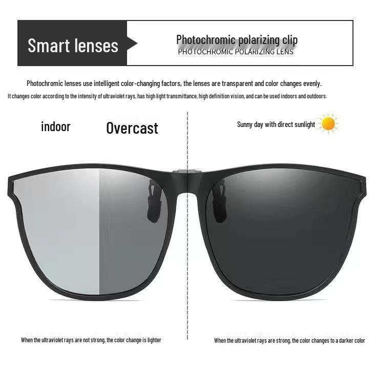 Aufsteckbare Polarisations-Sonnenbrille für Damen & Herren - UV-Schutz für Korrektionsbrillen