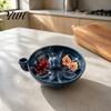 Retro Stijl Fruitschaal Octopusvormig Bessen Wassen met Afvoer Sleuven, Keramische Afspoel Zeef, Decoratieve Groente Zeef voor Bessen En Vruchten