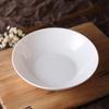 Ceramic Plate Creative Pure White Bone China Tableware, Chinese Household Soup Plate Restaurant Plates