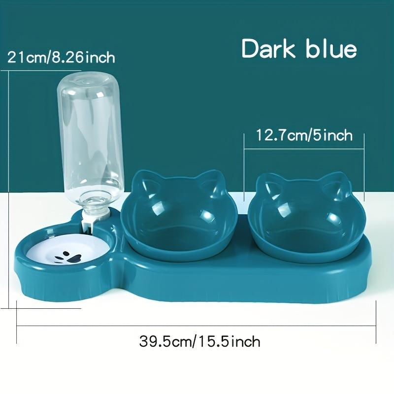Automatic Water Feeding Cat Bowl Cat Ear Bowl Double Bowl Water Feeding Cat Food New Pet Cat Bowl