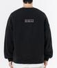 MOZMOZ Heavy Weight Pigment Back Embroidery Cutout Oversized Sweatshirt Black