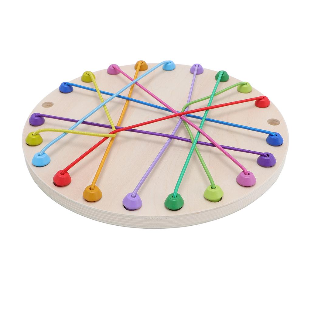 Wooden Rope Puzzle Game Interactive Multi Level Twisted Rope Untangling Game for Toddlers