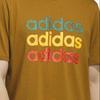 adidas Letter Logo Print Solid Color Round Neck Short Sleeve T-Shirt Men Tops Brown HS2525