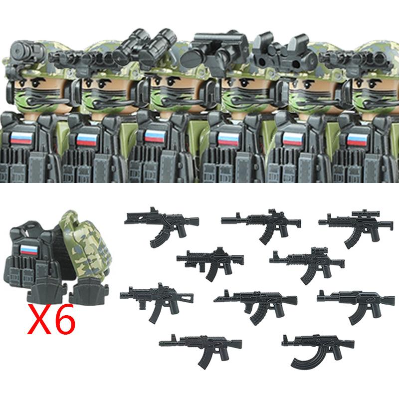 Militär Spezialkräfte Serie Bausteine Stadt Polizei Kommando SWAT Armee Soldat Figur Gasmaske Waffen Steine Spielzeug