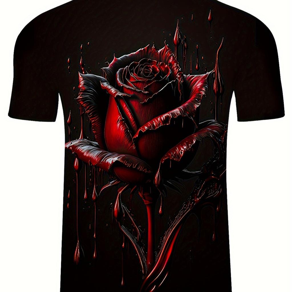 Men's Printed Crew Neck Short Sleeves Fashionable Simple Tops That Versatile T-Shirts Men’s