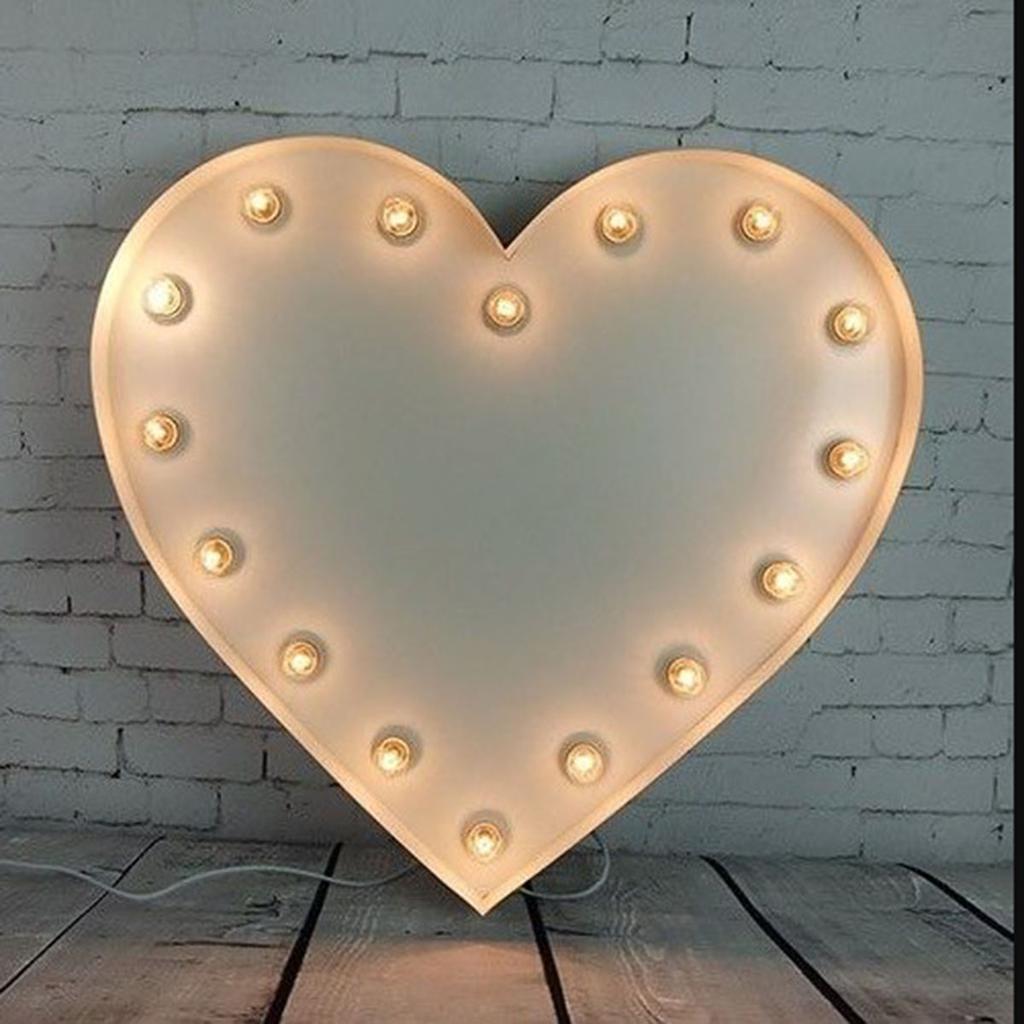 1Pc 73cm Lighting Heart Frame KT Board Party Decor for Wedding Birthday Home Party Decorating Tool
