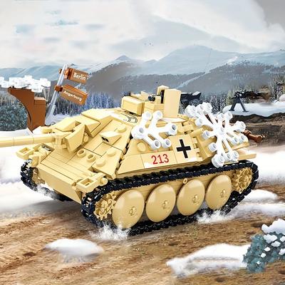 Jagdpanzer Baustein Spielzeug Modell Spielzeugset Bildung Montage DIY Baustein-Set für Bausteinfans mit hoher Qualität