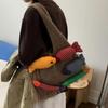 Contrast Color Fish Pattern Woven Bag Casual Boho Shoulder Bags Fashion Knitted Tote Bag  Daily Use