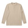 Herren Langarm Henley Shirt, Zopfmuster Gerippt Gestrickt Knopfleiste Lässig Rundhals Tägliches Herbst Winter Oberteil