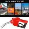 Auto Shut Off Fuel Nozzle, Aluminum Alloy Diesel Fuel Nozzle with 1   Inlet and 15 16   Outlet, Red