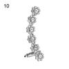 1Pc Women Rhinestone Flower Butterfly Ear Stud Cuff Clip Earring Helix Jewelry