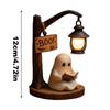 Halloween Decorations Ghost Reading Book Lamp Living Room Bedroom Table Centerpiece Light Cute 3D Resin Aesthetic Lantern Decor