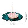 Ceramic Lotuses Incenses Burners for Stick/Coil/Cone Flower Insence Stick Holders Detachable Ashes Catcher Home Decors
