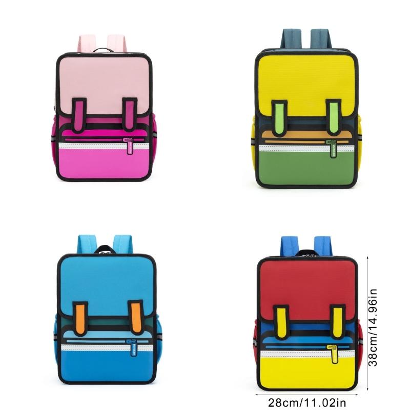 3D Cartoon Backpack For Kids School Bag Student Book Bag Casual Daypack Suitable For School Activities And Short Trips