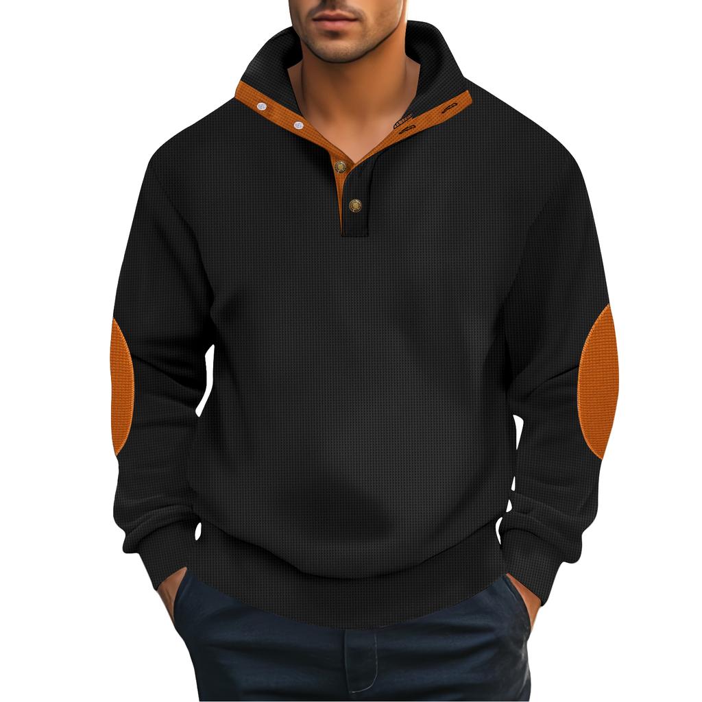 Men's Sweatshirt Loose Solid Color Outdoor Warm Breathable T-Shirt Top